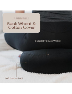 Cojín de Meditación Angora Brands 38 cm Trigo Sarraceno 2