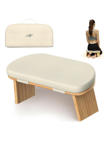 Silla de Meditación LANDORA & LEAF con Cojín Grueso Beige