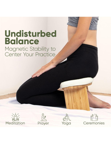 Silla de Meditación LANDORA & LEAF con Cojín Grueso Beige