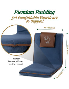 Silla de Suelo Ajustable Monk & Llama con Soporte Espalda 2