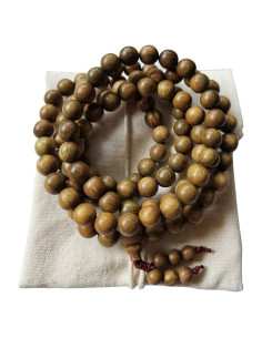 Perlas de Meditación HAPPEACE 108 Cuentas Sándalo Verde 8mm