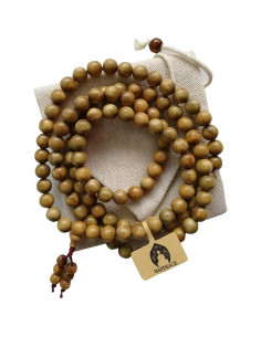 Perlas de Meditación HAPPEACE 108 Cuentas Sándalo Verde 8mm 2