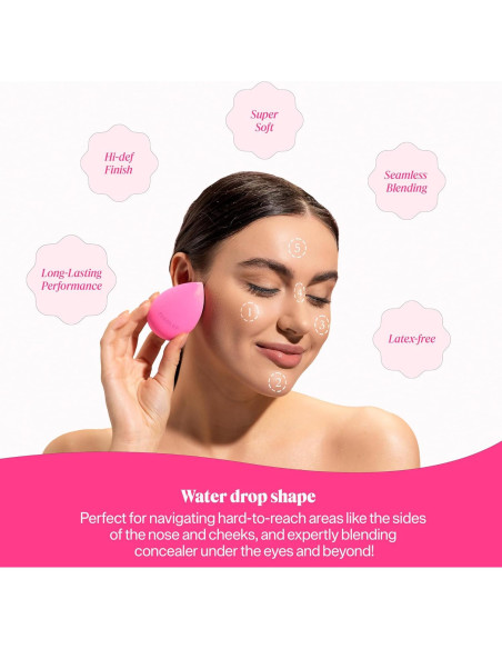 Esponja de Maquillaje Fresh Up Rosa - Vegana, Sin Látex, Reutilizable
