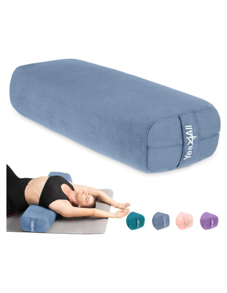 Almohada de Yoga Yes4All de Esponja 3 Capas Azul 68.5x25.4cm