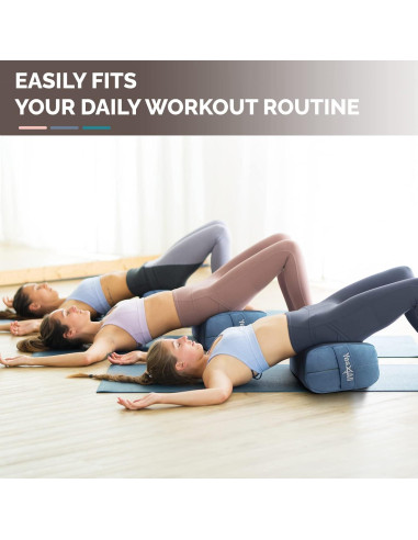 Almohada de Yoga Yes4All de Esponja 3 Capas Azul 68.5x25.4cm