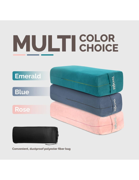 Almohada de Yoga Yes4All de Esponja 3 Capas Azul 68.5x25.4cm