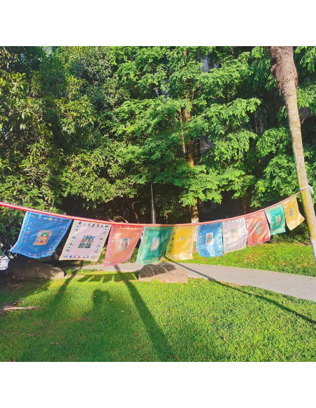 Banderas de Oración Budista Tibetanas Aolamegs 20pcs 36x28cm