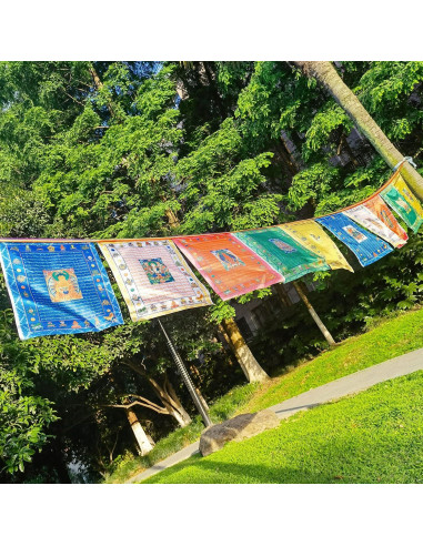 Banderas de Oración Budista Tibetanas Aolamegs 20pcs 36x28cm