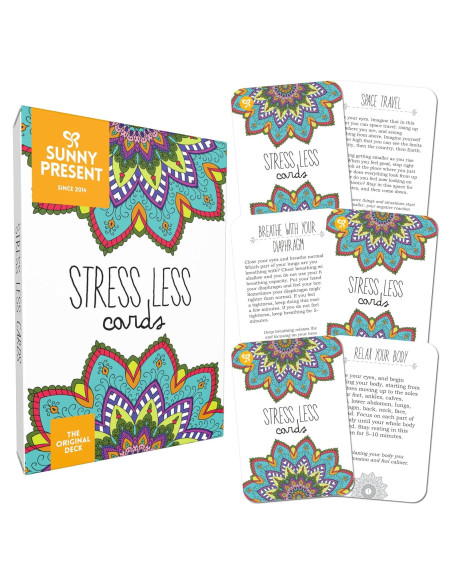 Tarjetas de Estrés Menos Sunny Present - 50 Ejercicios de Mindfulness