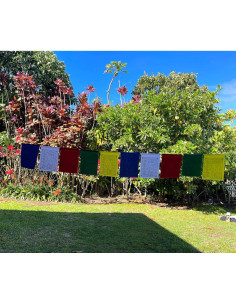 Banderas de Oración Tibetanas Hechas a Mano - Hands Of Tibet, 10 Piezas, 15x20 cm 2