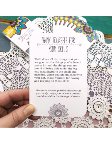 Tarjetas de Estrés Menos Sunny Present - 50 Ejercicios de Mindfulness