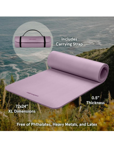 Alfombrilla de Yoga Retrospec Solana 1.27 cm Antideslizante Unisex 2