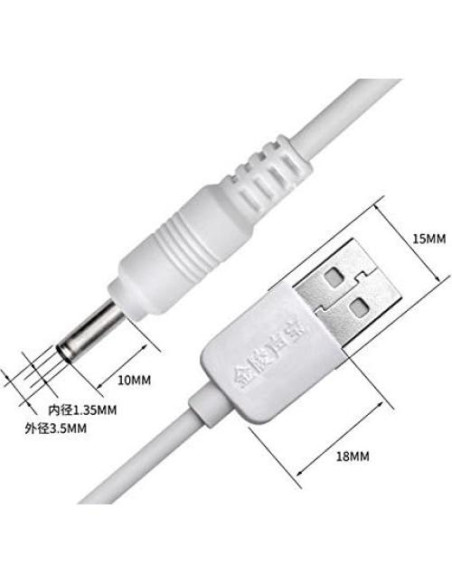 Cable de Carga USB E ECSEM para Limpiador Facial FOREO LUNA