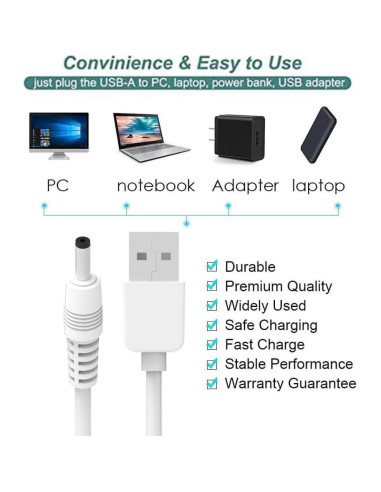 Cable de Carga USB E ECSEM para Limpiador Facial FOREO LUNA