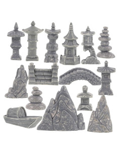 Adorno de Rocalla de Resina Gogogmee para Jardín Zen