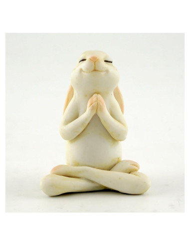 Estatua Conejo de Yoga en Pose de Namaste - Colección Superior