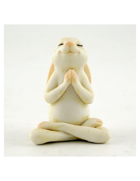 Estatua Conejo de Yoga en Pose de Namaste - Colección Superior
