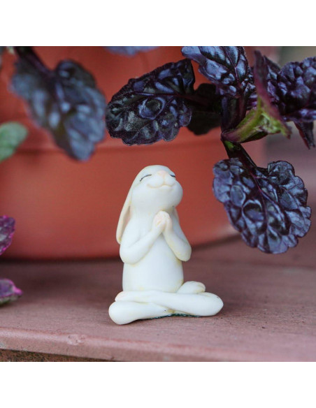Estatua Conejo de Yoga en Pose de Namaste - Colección Superior