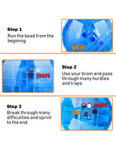 Paquete de 4 Juguetes Laberinto 3D SENHIMO para Niños 2