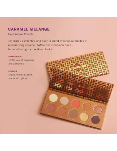Paleta de Sombras ZOEVA Caramel Melange - 10 Tonos Cálidos