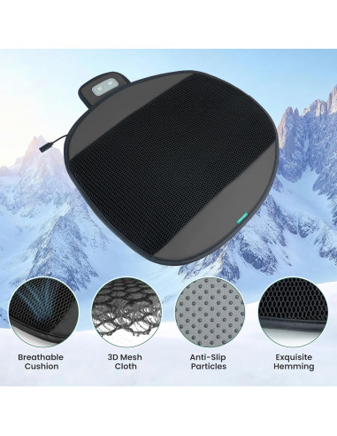 Cojín de Asiento Refrigerante Snailax con 2 Ventiladores