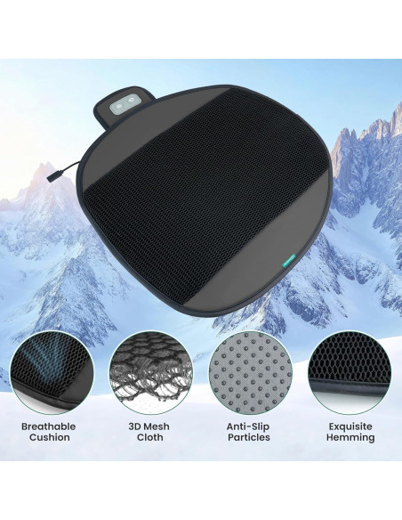 Cojín de Asiento Refrigerante Snailax con 2 Ventiladores