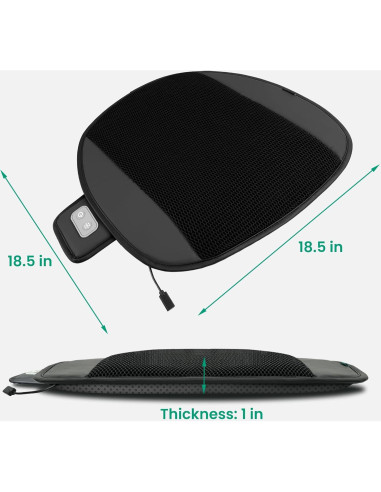 Cojín de Asiento Refrigerante Snailax con 2 Ventiladores