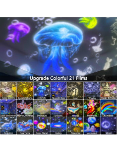 Proyector de Estrellas YOUKELA CP-XGXY2 con 21 Películas 2