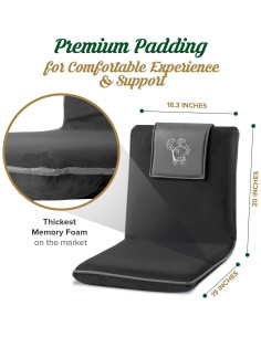 Silla de Meditación Plegable MONK & LLAMA con Respaldo Ajustable 2