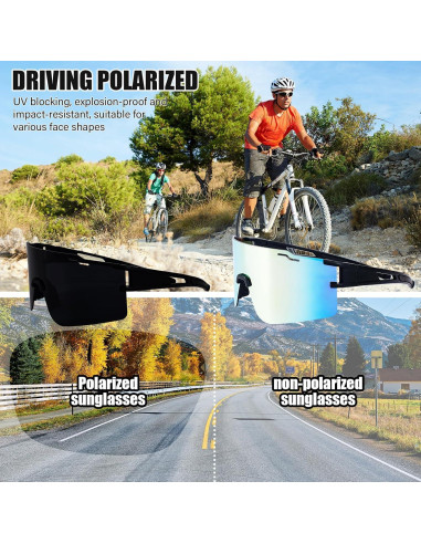 Gafas de sol deportivas polarizadas TR90 para ciclismo y béisbol