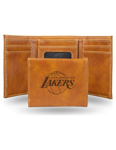 Cartera Trifold Marrón Rico Industries Lakers Grabada a Láser