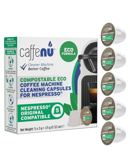 Cápsulas de limpieza Caffenu EcoCleaningCaps para Nespresso