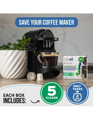 Cápsulas de limpieza Caffenu EcoCleaningCaps para Nespresso