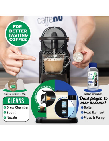 Cápsulas de limpieza Caffenu EcoCleaningCaps para Nespresso