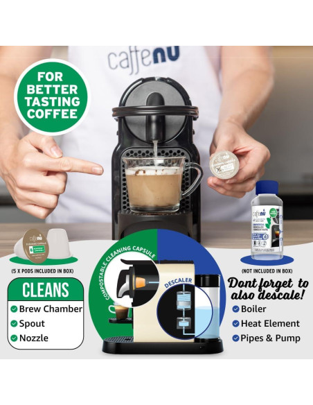 Cápsulas de limpieza Caffenu EcoCleaningCaps para Nespresso