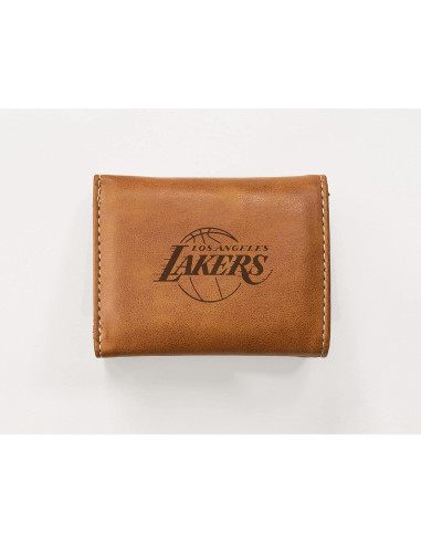 Cartera Trifold Marrón Rico Industries Lakers Grabada a Láser