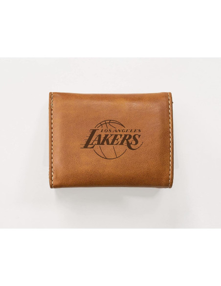 Cartera Trifold Marrón Rico Industries Lakers Grabada a Láser