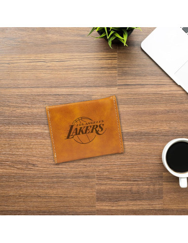 Cartera Trifold Marrón Rico Industries Lakers Grabada a Láser