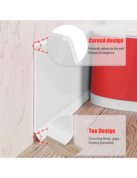 Moldura de Zócalo Autoadhesiva HEIDIBEAR 10.16 cm x 18.59 m