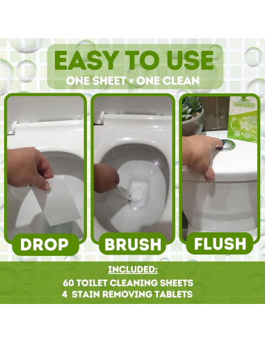 Combo Hojas y Tabletas Limpiadoras Bubbleburps 64 Unidades