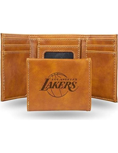 Cartera Trifold Marrón Rico Industries Lakers Grabada a Láser