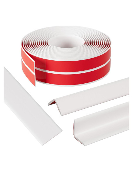 Protector de esquina autoadhesivo Greymond 3.05 m blanco