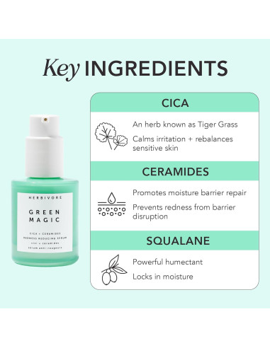 Suero Reductor de Enrojecimiento HERBIVORE 30mL Vegano