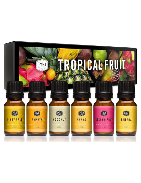 Conjunto de 6 Aceites Aromáticos P&J Trading - 10ml cada uno Conjunto de 6 Aceites Aromáticos P&J Trading - 10ml cada uno