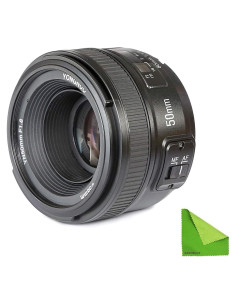 Lente YONGNUO YN 50mm f/1.8 AF para Cámara Nikon con Paño