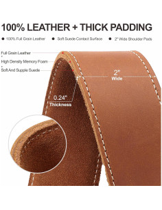 Arnés de cámara individual Padwa Lifestyle cuero marrón 20kg 2