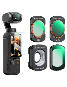 Filtro Gran Angular K&F Concept para DJI Osmo Pocket 3 - Kit de 3 Filtros ND2-32 y CPL