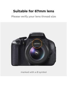 K&F Concept Parasol Tulipán 67mm para Cámaras Canon Nikon Sony 2