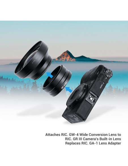 Adaptador de Filtro JJC AR-GR3 para Cámara Ricoh GR III 49mm