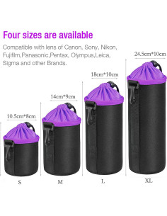 Bolsa Protectora para Lentes Lywencom - Impermeable Morado 2